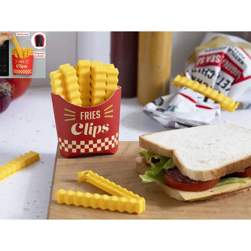 Magnetic fries shaped sealing clip X12