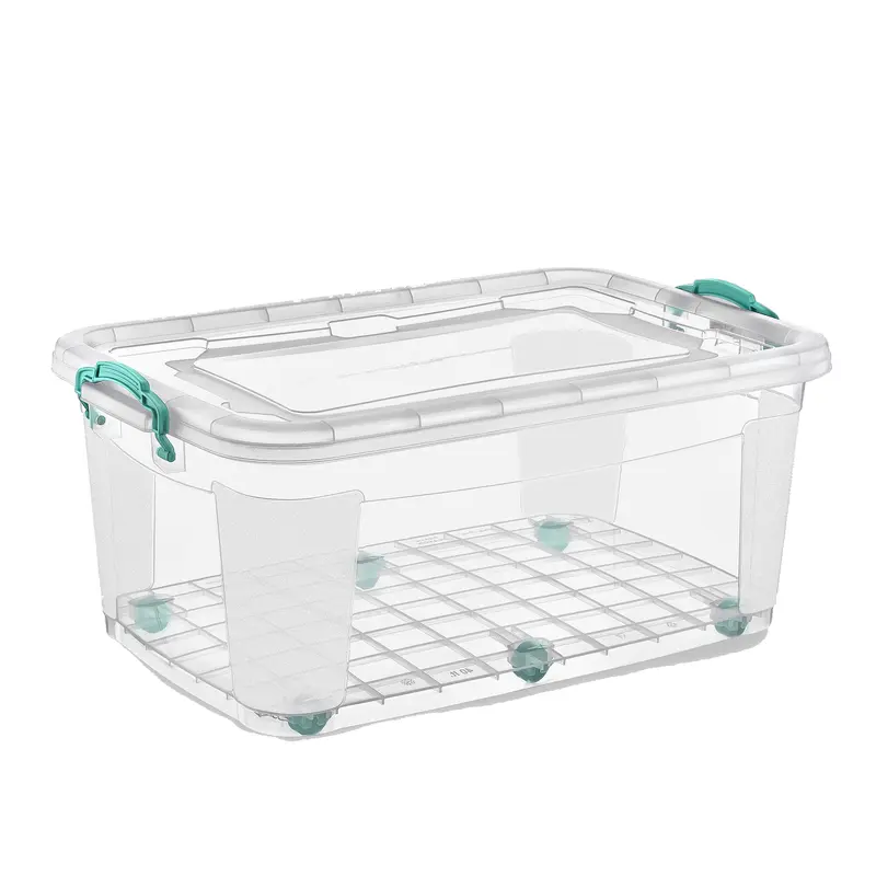 Low Wheelie Clear Storage Box; 40 lt