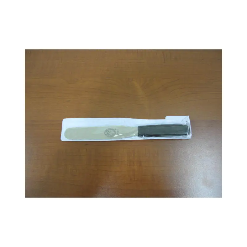 Long Straight Spatula with Black Handle 15.24cm