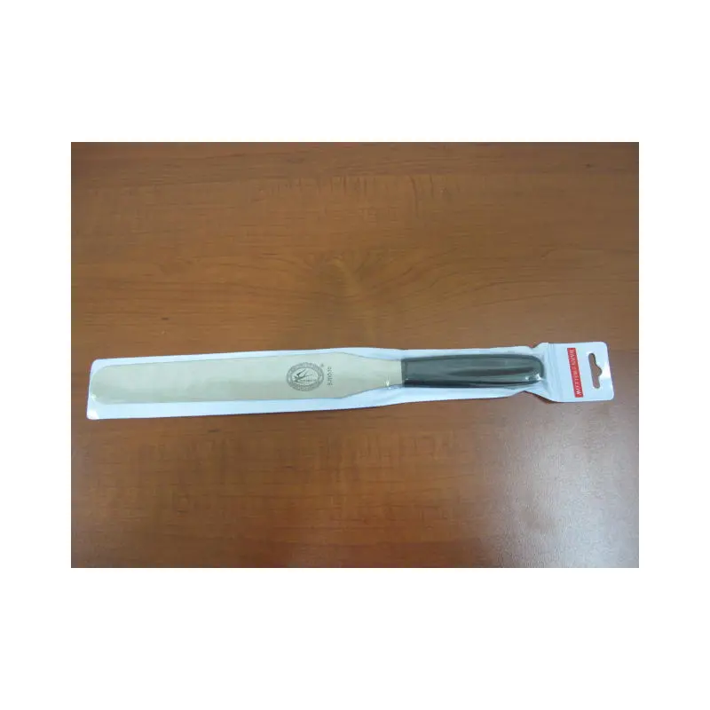 Long Straight Spatula with Black Handle 30cm