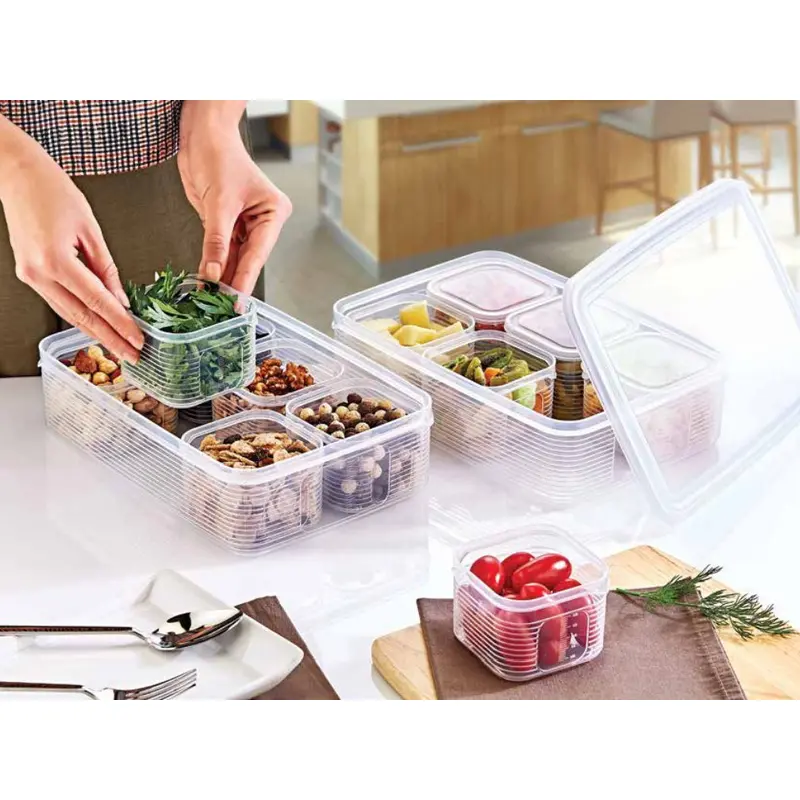 Line Storage Box Set of 7 Pieces: 6+1 3.5L and 6x0.35L