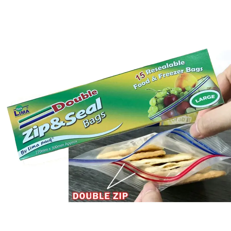 Large Double Zip & Seal Bags X15