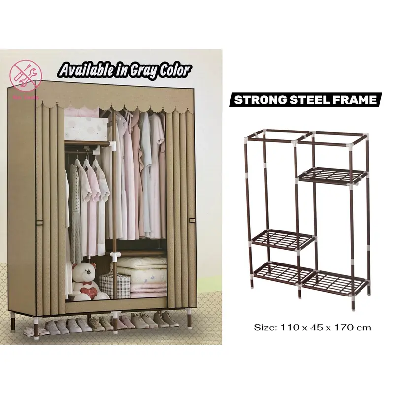 Iron storage wardrobe with water proof nylon cover