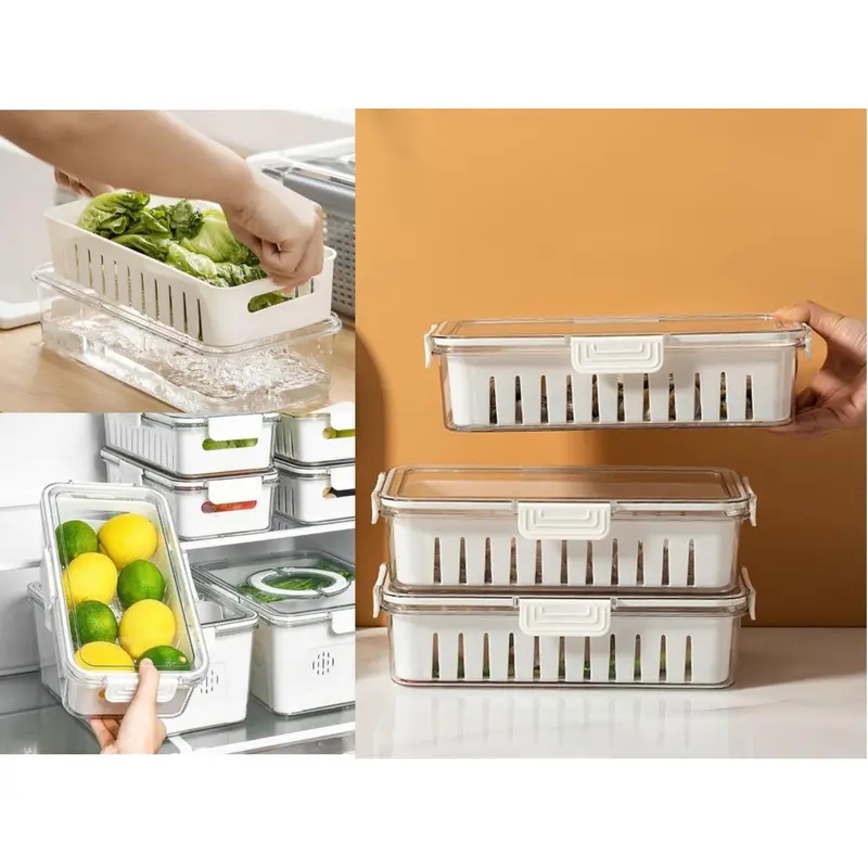 High Quality Transparent Food Storage Container Strainer