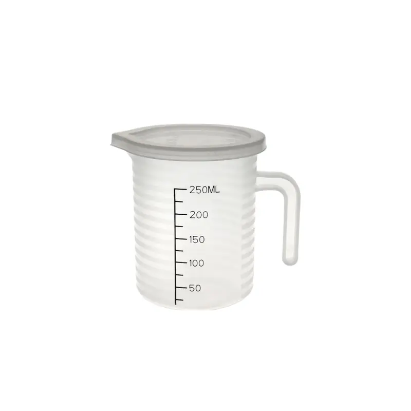 High Quality Plastic Measuring Cup w Cover 250 ml