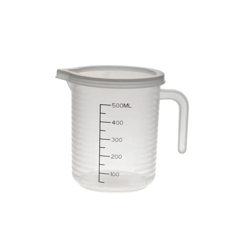 High Quality Plastic Measuring Cup w Cover 500 ml