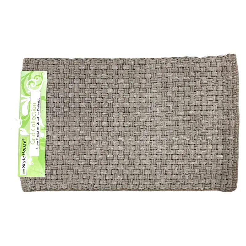 Grid Collection Cotton and Microfiber Bathmat 80x50 cm