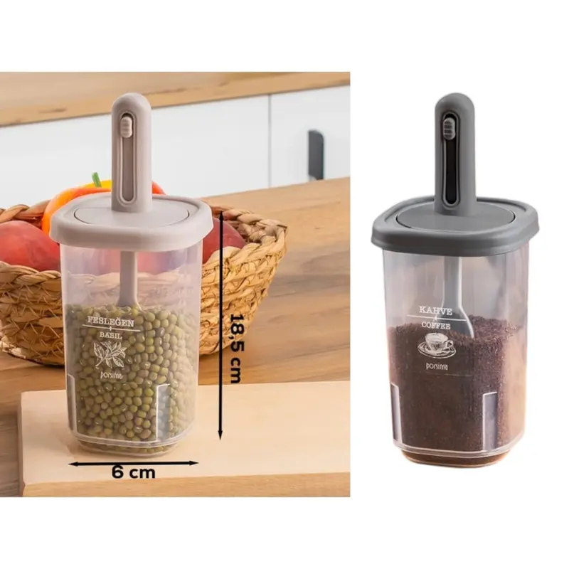 350 ml Plastic Spice Jar with Spoon