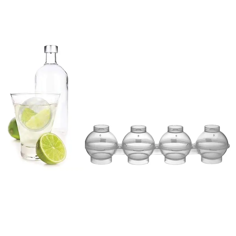 4 spherical ice tray - Diameter 5 cm each