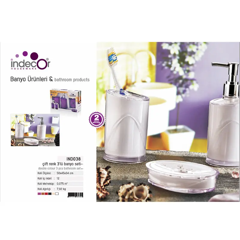 3 pieces bathroom accessories set