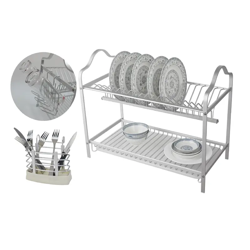 2 Level Aluminium Dish Rack