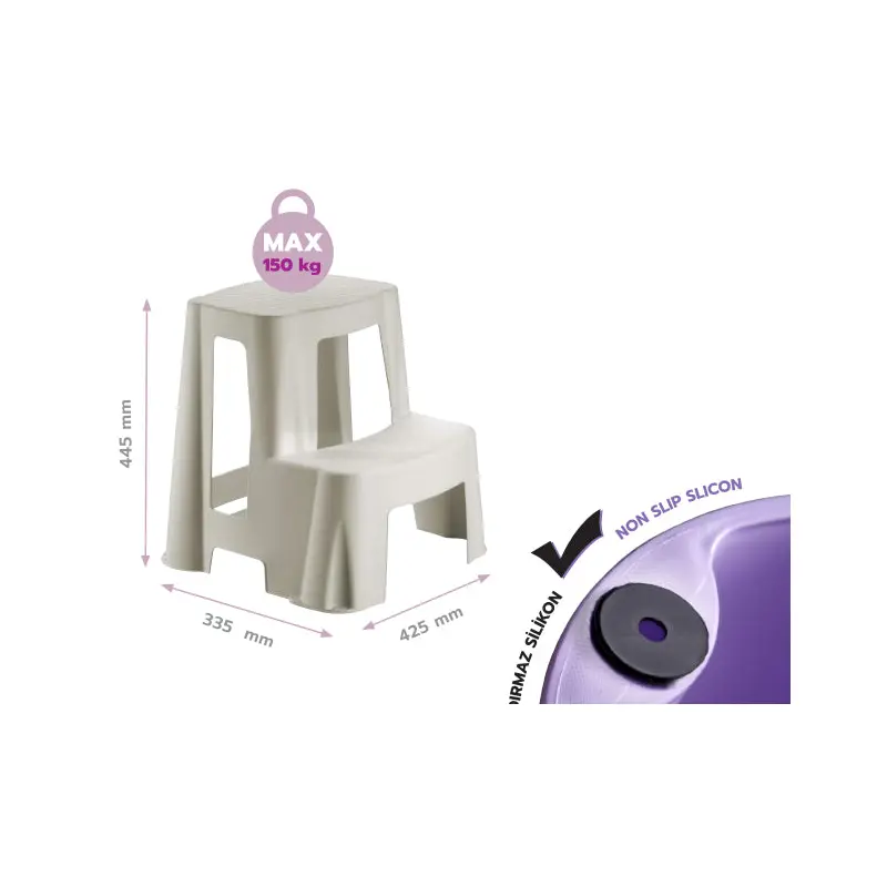 2 Step plastic stool