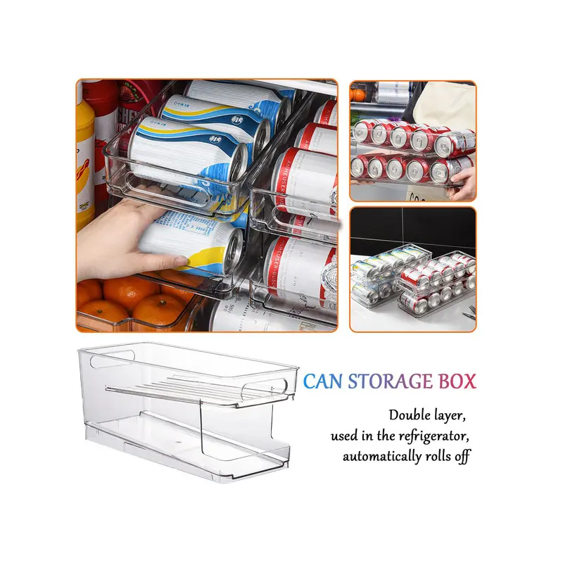 2 Tiers Soda Cans Storage Box 8010