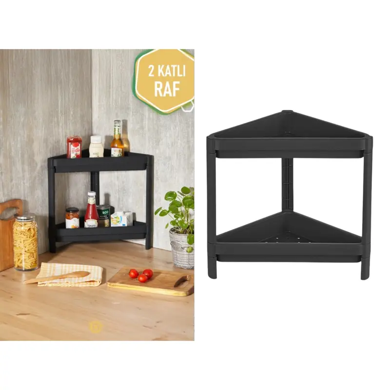 2  Tiers Corner Shelf Unit