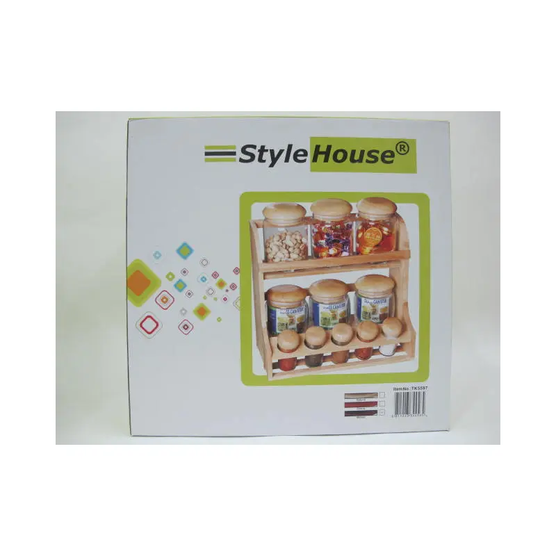 11 Pieces Wooden Spice Rack