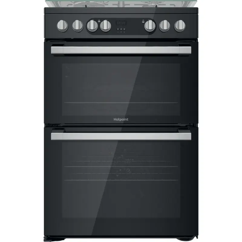Hotpoint HDM67G9C2CSB/U - Black 4 Zone Dual Fuel Cooker - Catalytic cleaning - A energy