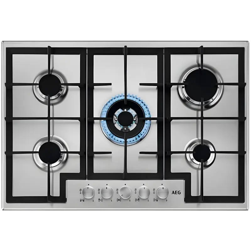 AEG HGB75400SM - Stainless steel 5 Zone Gas Hob