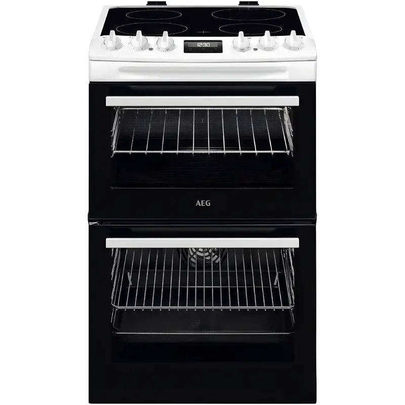 AEG CCX1530ACW - White Built-In Electric 55cm Cooker - 77L Capacity - A Energy Rating