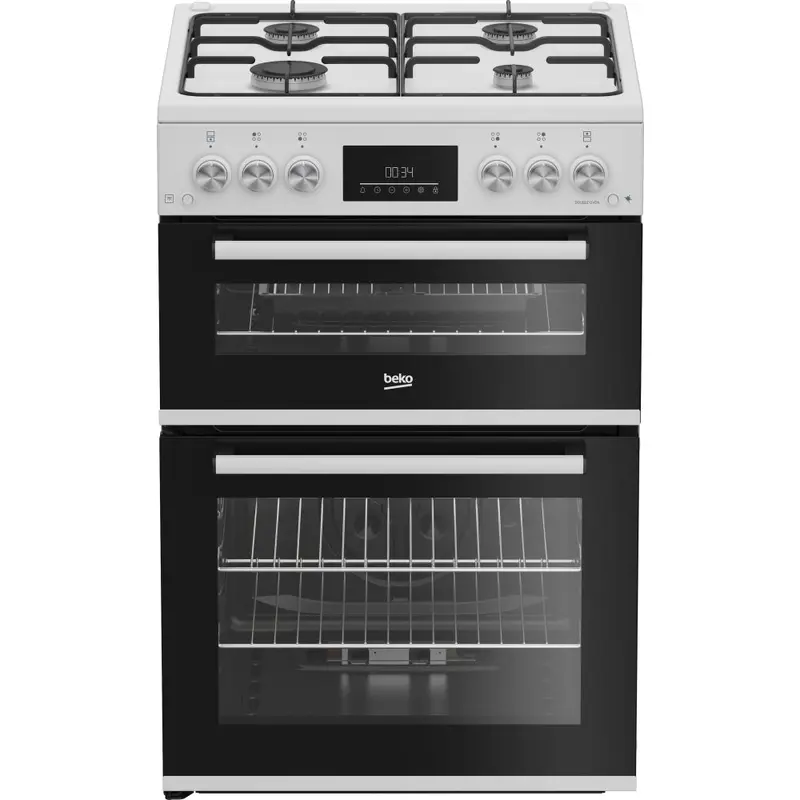 Beko FDG6231CW - White Gas Cooker - Double Oven - A Rated