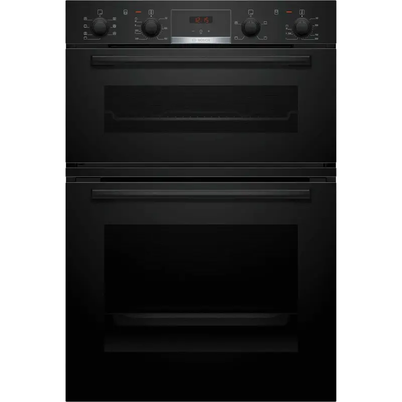 Bosch MBA533BB3B - Black Built-In Double Oven - 3D Hot Air - B Energy