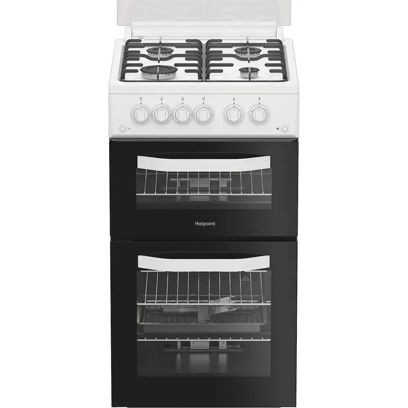 Hotpoint HDG5GCW - White Gas Double Cooker - 59L - A+ Energy