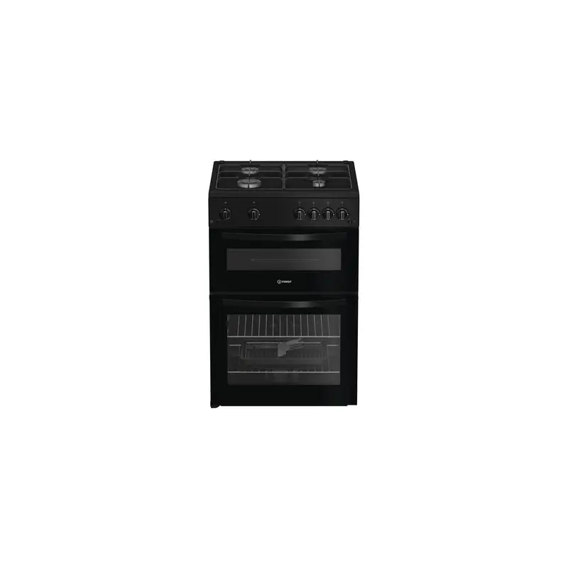 Indesit ITG6GB - Black Gas Twin Cooker - 60cm - A+ Energy