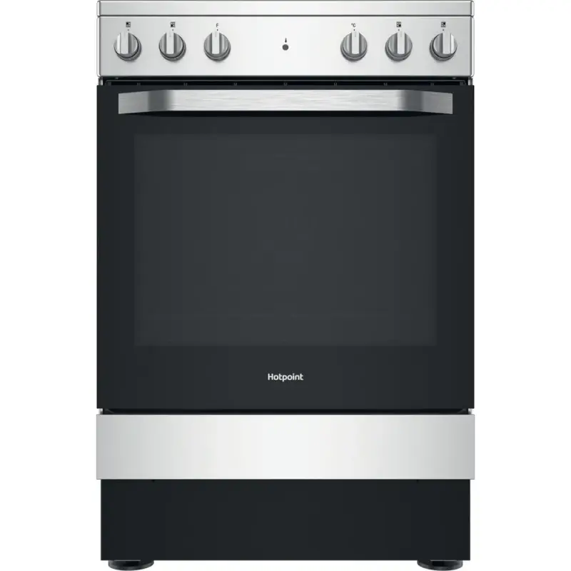 Hotpoint HS67V5KHX/UK - Silver 4 Zone Electric Cooker - Hydrolytic cleaning - A energy