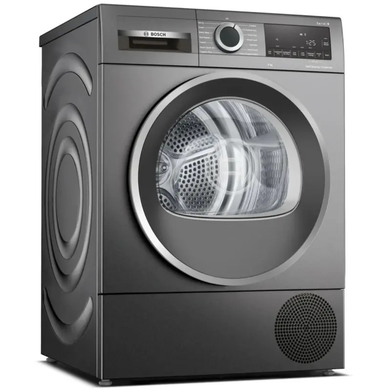 Bosch WQG245R9GB - Graphite 9KG Heat Pump Condenser Dryer, - A++ energy