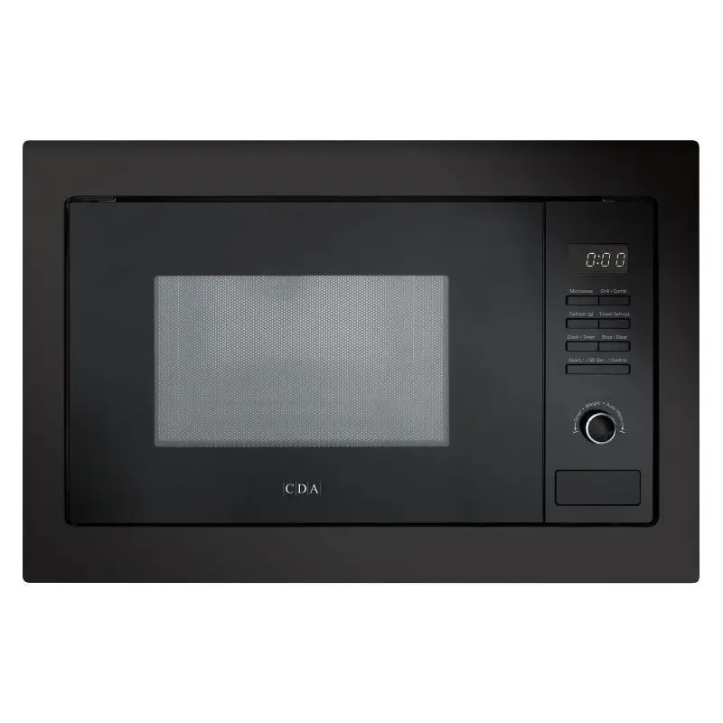CDA VM231BL - Black/Stainless Steel Built-in Microwave - 25L - 900W