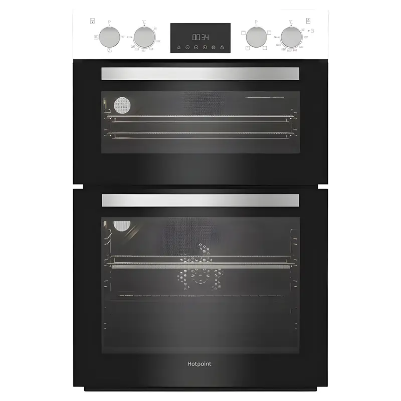 Hotpoint DIH 10D W- White Double Oven - 75L Main + 38L Top - A Energy