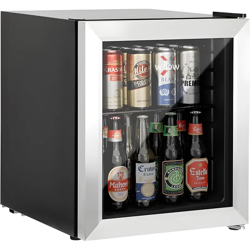 Willow WBC48SS - Stainless Steel 48L Table Top Fridge - Triple Glazed Door - E Energy Rating