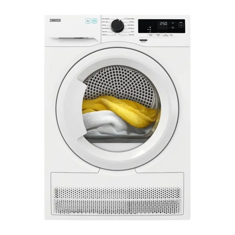 Zanussi ZDH87A2PW - White 8KG Heat Pump Dryer - A++ energy