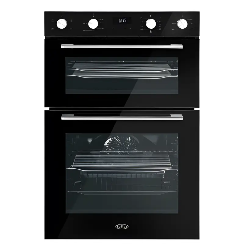 Belling BEL BI903MFC BLK 444411403 - Black Built in Electric Double Oven - Catalytic cleaning - A energy