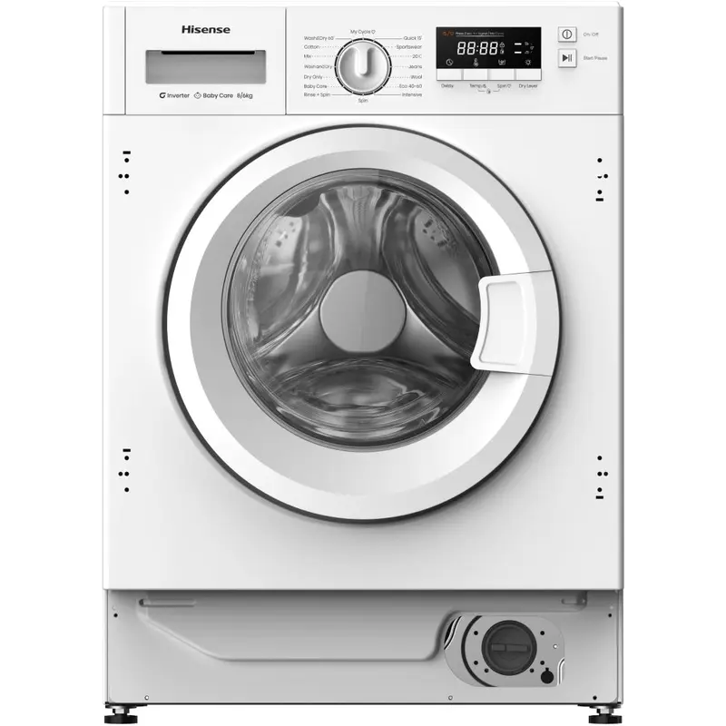 Hisense WD3M841BWI - Integrated White 8KG Washer Dryer - 1400 RPM - B Energy