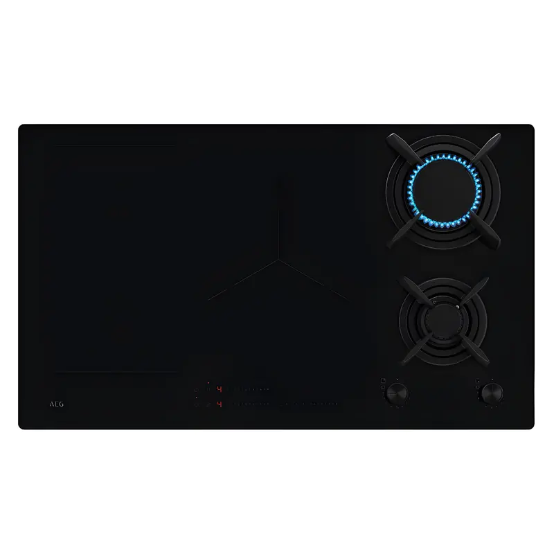 AEG HDB95623NB - Black 5 Zone Dual Fuel Hob