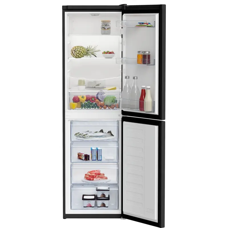 Beko CFG4582B - Black Freestanding 50/50 Frost Free Fridge Freezer - E energy