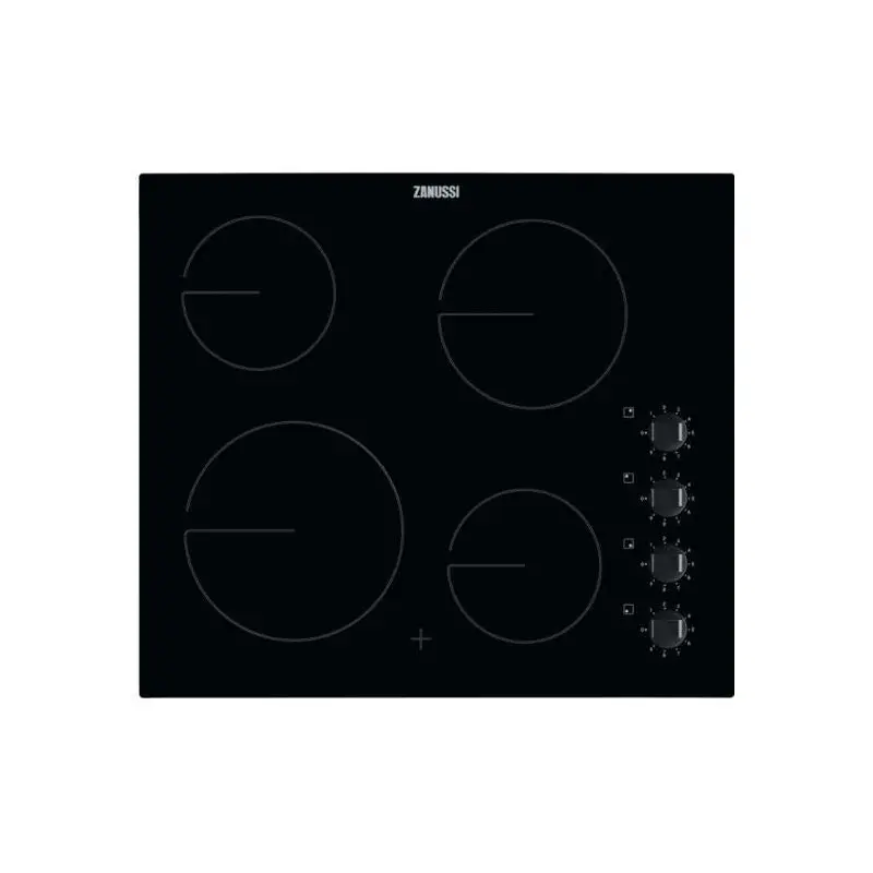 Zanussi ZHRN640K - Black 4 Zone Ceramic Hob