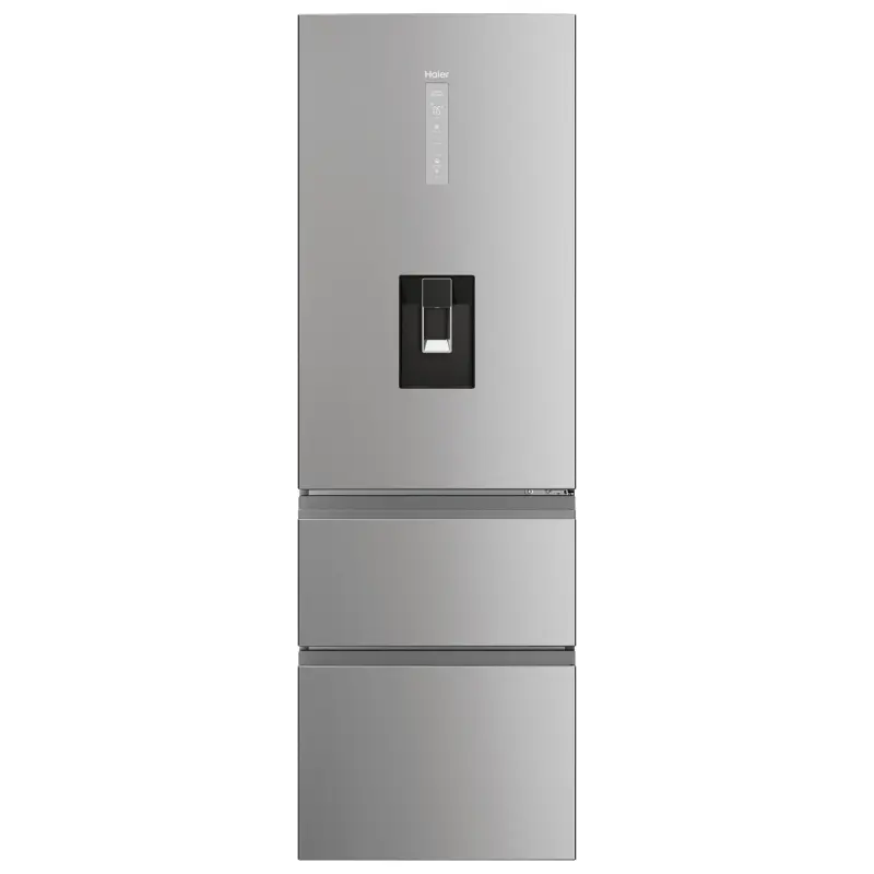 Haier HTW5618DWMG - Silver Freestanding Frost Free Fridge Freezer - D energy