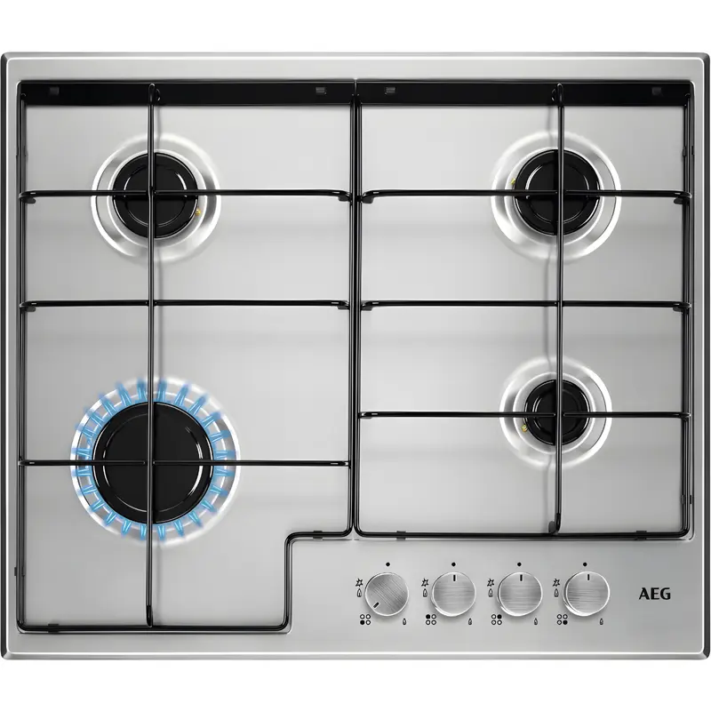 AEG HGX6400SM - Stainless steel 4 Zone Gas Hob