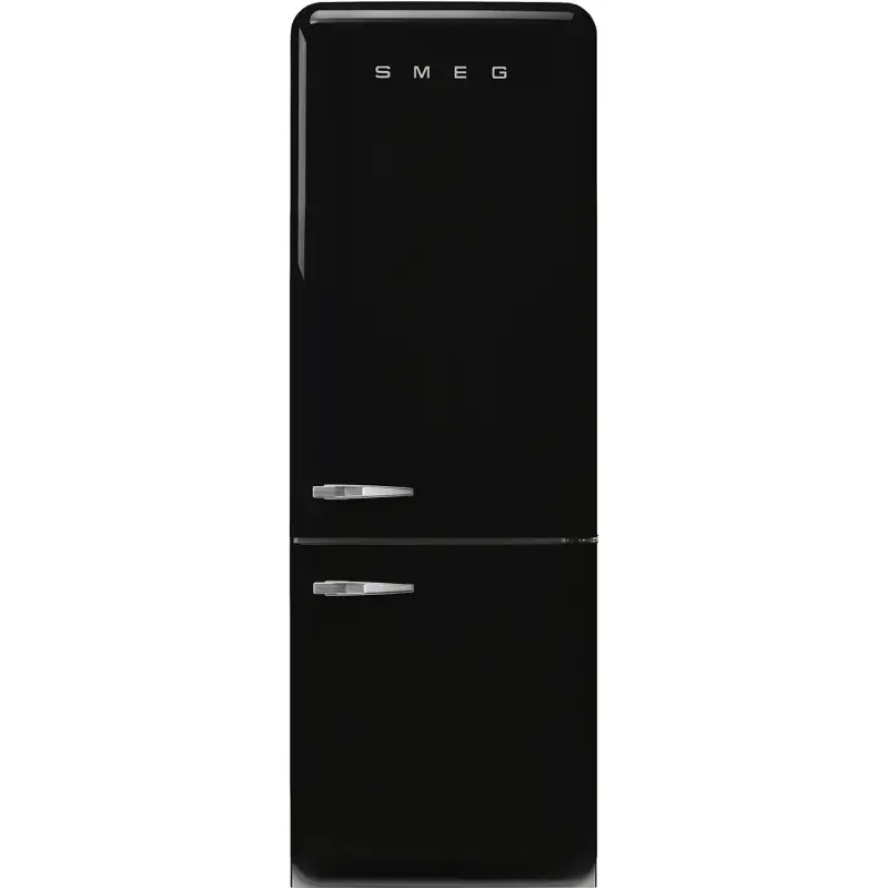 Smeg FAB38RBL5 - Black Freestanding 70/30 Frost Free Fridge Freezer - E energy