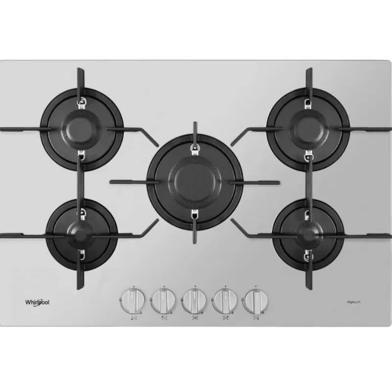 Whirlpool PMW 75D2/IXL - Stainless steel 5 Zone Gas Hob