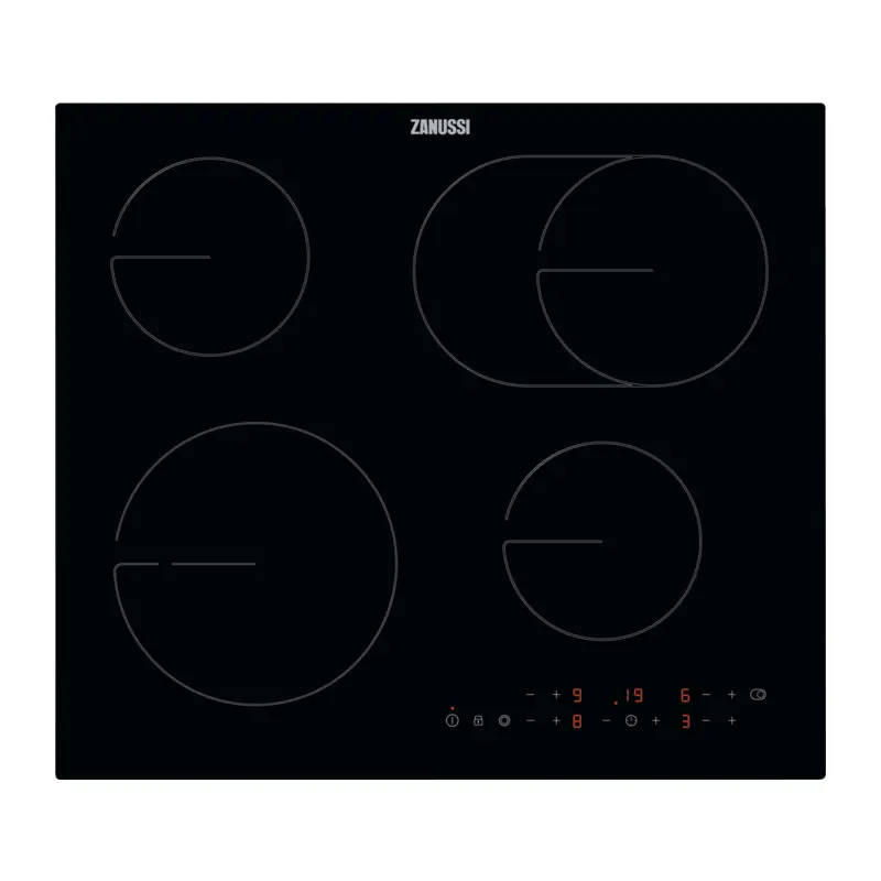 Zanussi ZHRX643K - Black 4 Zone Ceramic Hob