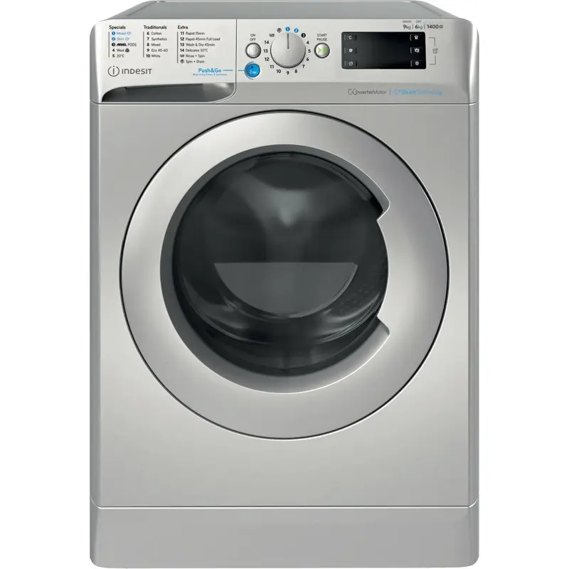 Indesit BDE 96436 SV UK - Silver 9KG Washer Dryer - 1400 RPM - D energy