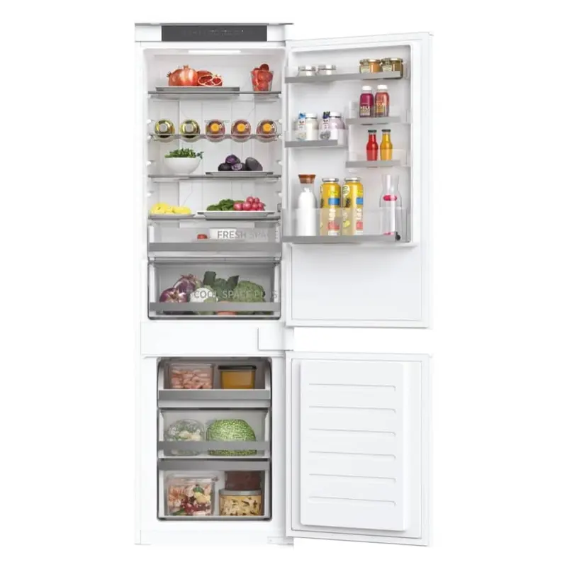 Hoover HOBT5518DWK-1 - White 177cm Tall Integrated 70/30 Frost Free Fridge Freezer - D Energy