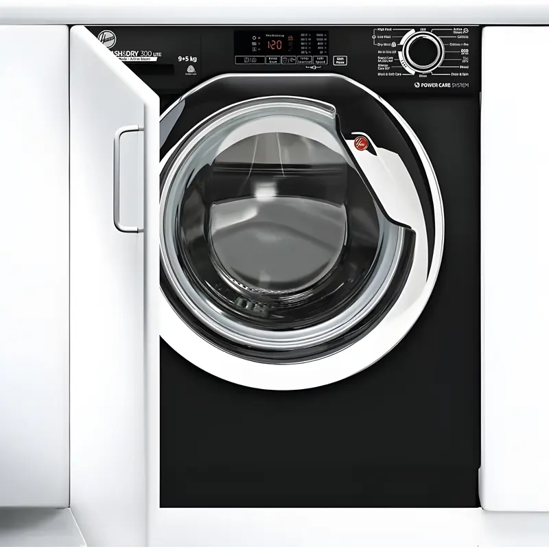 Hoover HBDS495D1ACBE-80 - Black & Chrome 9KG Washer Dryer - 1400 RPM - E energy