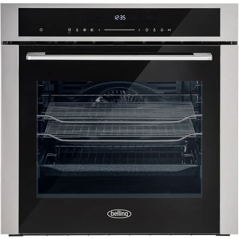 Belling ComfortCook BI603MFPY 444411401 - Stainless Steel Built-In Electric Single Oven - 72L Capacity - A+ Energy Rating
