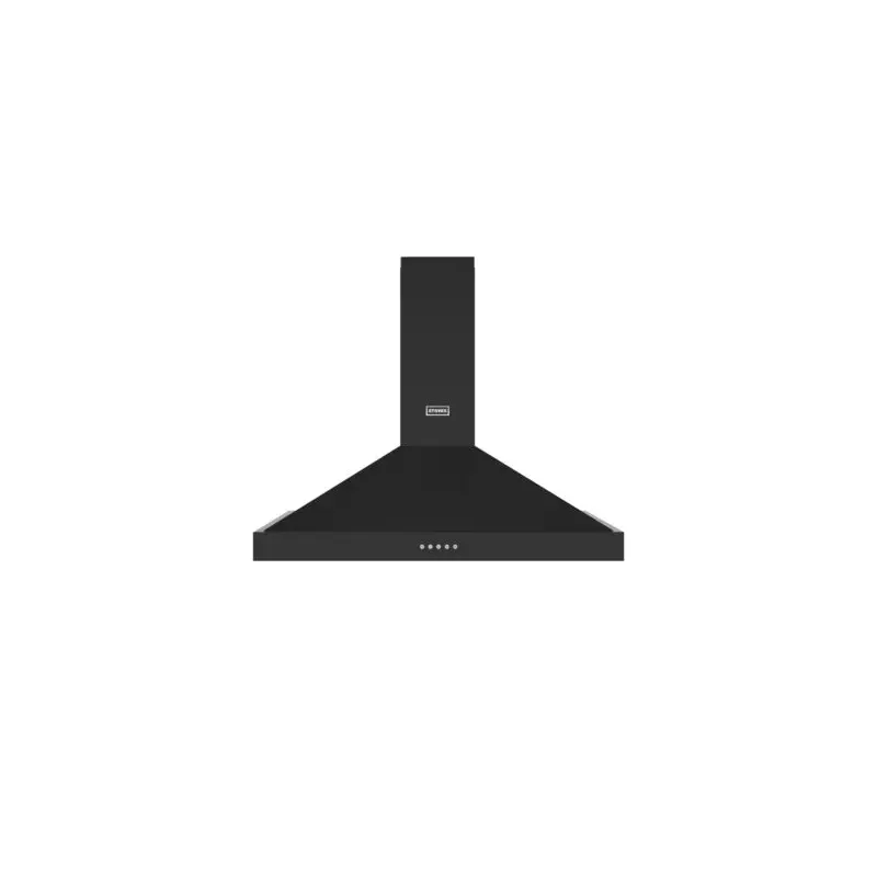 Stoves ST STERLING CHIM 90PYR BLK 444411651 - Black 90 cm Chimney Cooker Hood - 610 m/h Extraction - A+ Energy