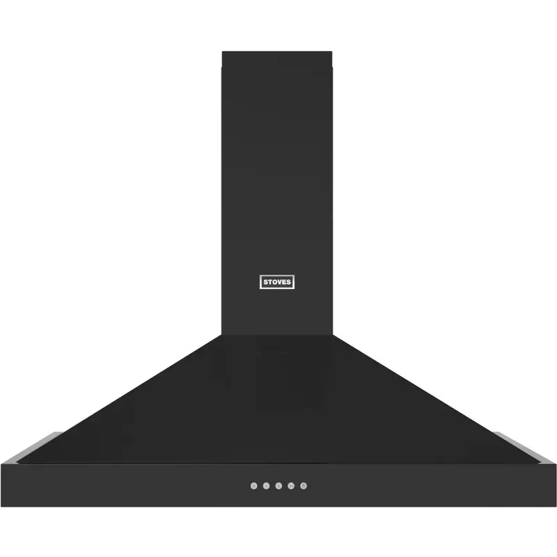 Stoves Sterling 110PYR 444411654 Black - Black 110cm Chimney Extractor - 610 m/h, A+ Energy