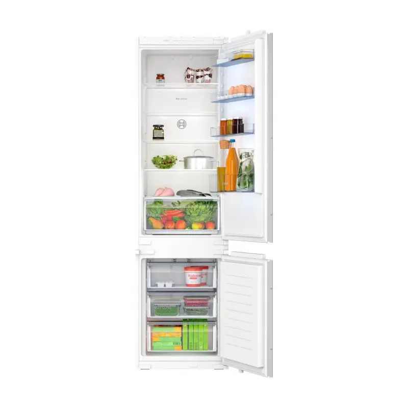 Bosch KIN96NSE0G - White 290L Integrated 60/40 Split Fridge Freezer - Sliding Door - E Energy