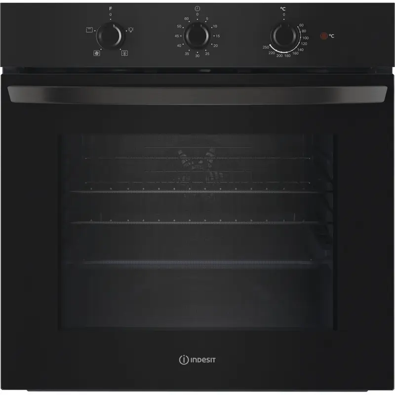 Indesit IO 233 B UK - Black Built-In Single Oven - 66L - A Energy Rated